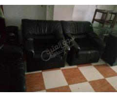طقم كنب جلد للبيع