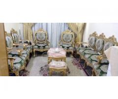 طقم كنب حفر مع طاولات رخام للبيع